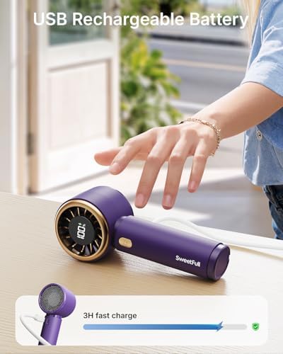 SWEETFULL Portable Handheld Fan, Mini Rechargeable Personal Hand Fan - Image 5