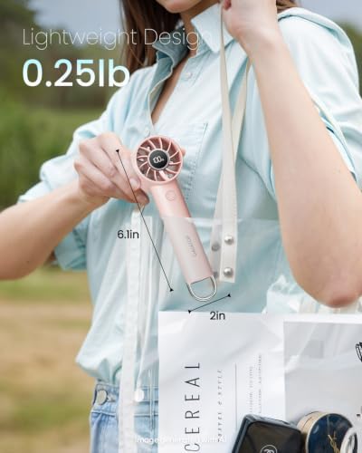 Gaiatop Portable Mini Fan, 3 Speed USB Rechargeable Handheld Fan with Light - Image 4