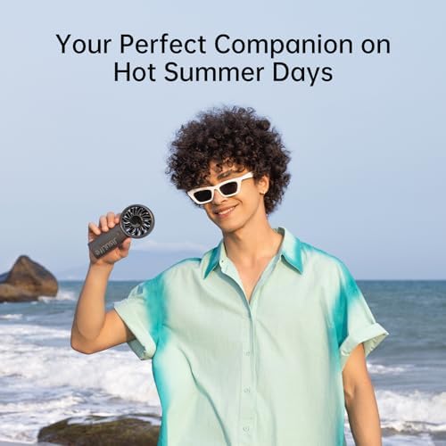 JISULIFE Handheld Portable Fan, 3600mAh Stronger and Longer-Lasting Battery - Image 6