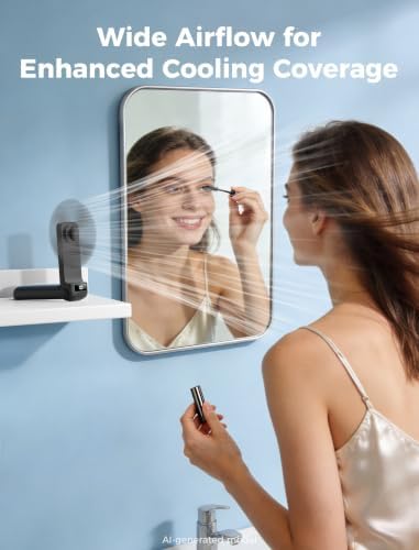 Aecooly Slim Portable Fan with Digital Display, Thin Handheld Fan - Image 6