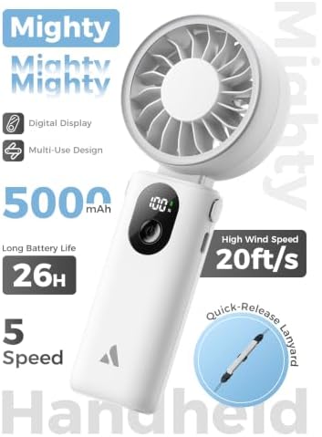 Aecooly Mighty Portable Handheld Fan | 26H Max Cooling | 3 Flexible Modes - Image 2