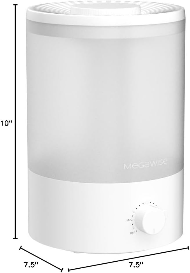MEGAWISE 3.5L Cool Mist Humidifier – Ultra-Quiet Ultrasonic Vaporizer with Top-Fill Design, Essential Oil Diffuser, 7-Color Night Light & Auto Shut-Off - Image 9
