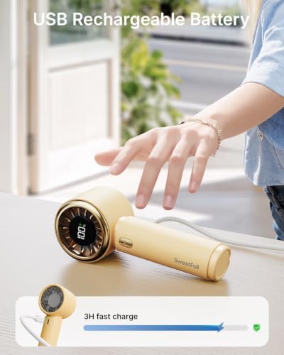 SWEETFULL Portable Handheld Fan, Mini Rechargeable Personal Hand Fan - Image 5