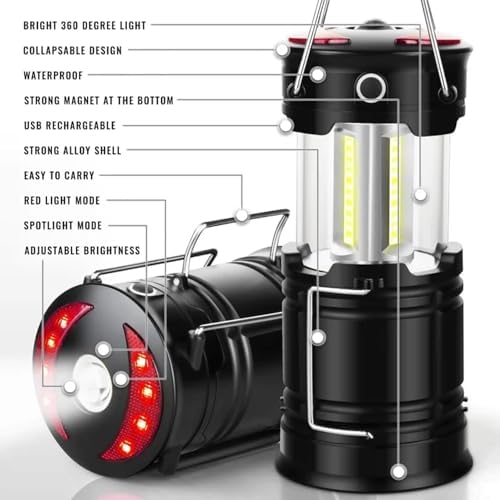 Night Buddy LED Headlamp Rechargeable Flashlight for Adults Camping Essentials Backpacking Lights 4X Brighter Other Headlight Headband Lamp 5 Light Modes Hiking Gear Must Haves (Headlamp + Lantern) - Image 2