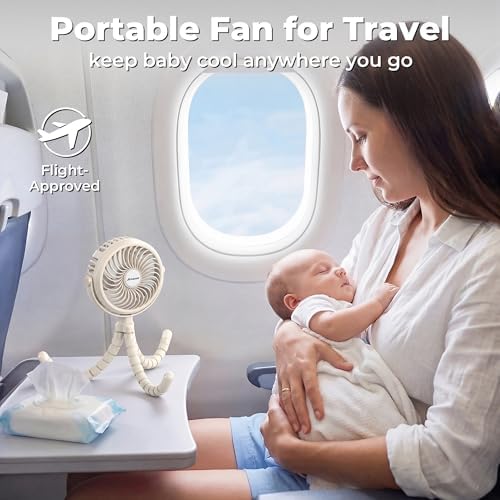 AMACOOL Battery Operated Stroller Fan, Portable Clip On Fan Rechargeable - Image 7