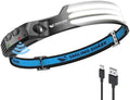 Smiling Shark Integrated LED Headlamp, 230°Wide Angle 3 White Light Strips Waterproof Headlight with Sealed Non-Removable Built-in Battery for Outdoor Night Work by SmilingShark