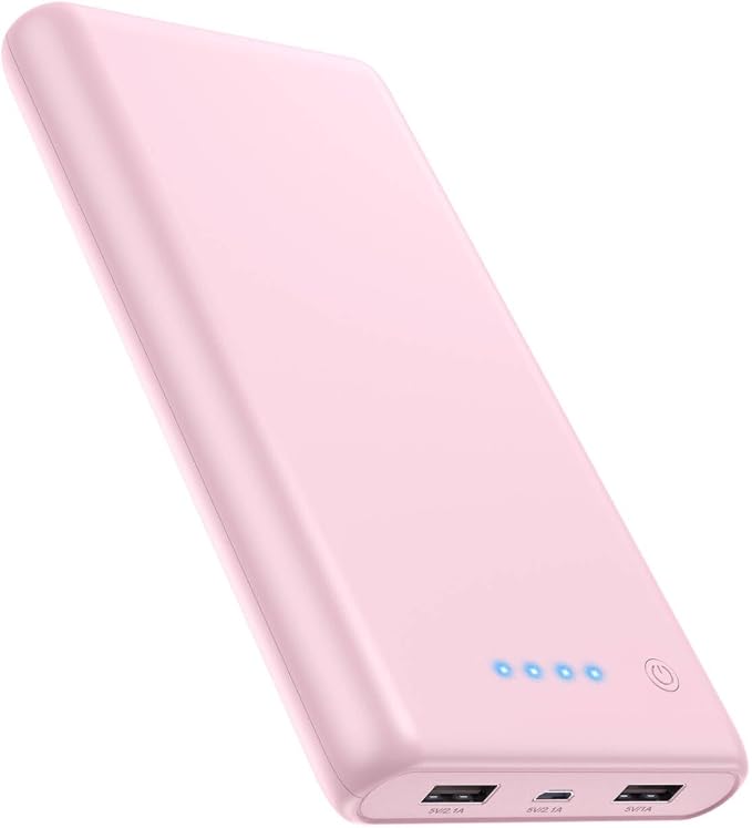 Portable Charger Power Bank 26800mah,Ultra-High Capacity Safer External Cell Phone Battery Pack,2 USB Output High Speed Charging Power bank Compatible with iPhone 17/16/15/14/13 Samsung Android-Pink by RGVOTA