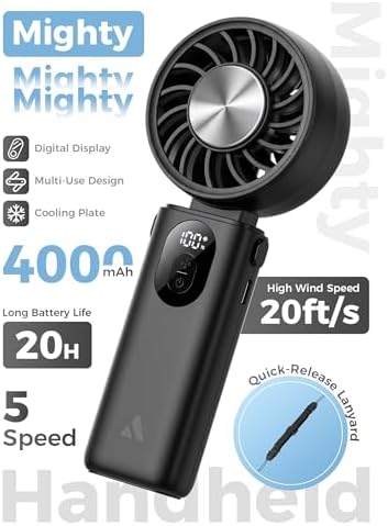 Aecooly Mighty Portable Handheld Fan with Cooling Plate | 20H Max Cooling - Image 2