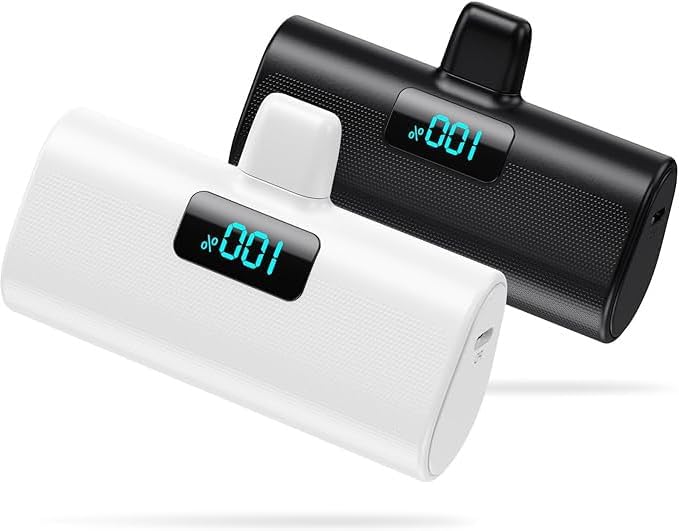 [2 Pack] Small Portable Charger for iPhone14/13,Upgraded 5200mAh PD Fast Charging Power Bank,Cute Mini Portable Phone Charger Compatible with iPhone 14/14 Pro Max/13/13 Pro/12 Pro/11/XR/X/8/7/6 etc by Feob