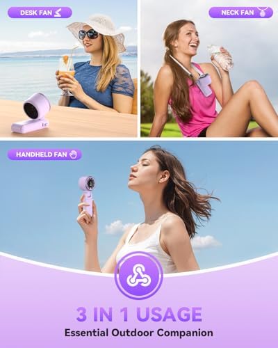 PlayHot Portable Handheld Turbo Fan, Travel Essentials, Gifts for Women/Men - Image 3