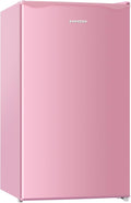 Mini Fridge with Freezer 3.2 Cu.Ft for Bedroom and Office Pink | Single Door, Small Refrigerator, Energy-efficient, Low Noise, Mini fridge for Dorm by LiveFreshLiveUnrushed