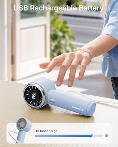 SWEETFULL Portable Handheld Fan, Mini Rechargeable Personal Hand Fan - Image 5