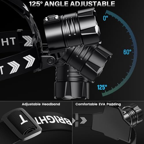 FINICO Rechargeable LED   Headlamp 99000 High Lumens - Image 6