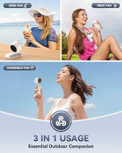 PlayHot Portable Handheld Turbo Fan, Travel Essentials, Gifts for Women/Men - Image 3