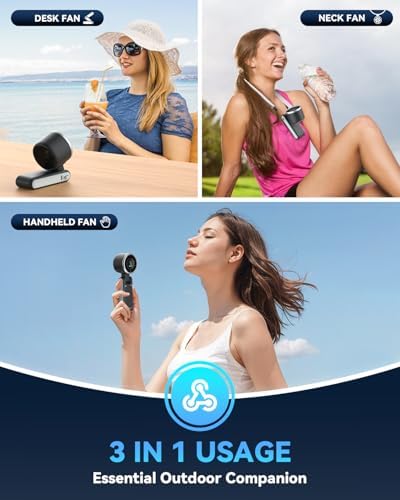 PlayHot Portable Handheld Turbo Fan, Travel Essentials, Gifts for Women/Men - Image 4