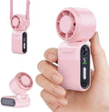 Mini Portable Handheld Turbo Fan – Small but Mighty, Whisper-Quiet, Long-Lasting, 5-Speed High-Velocity Rechargeable battery Fan, Personal Fan for Outdoor, Travel, Gifts for Women & Men(Pink) by Unknown