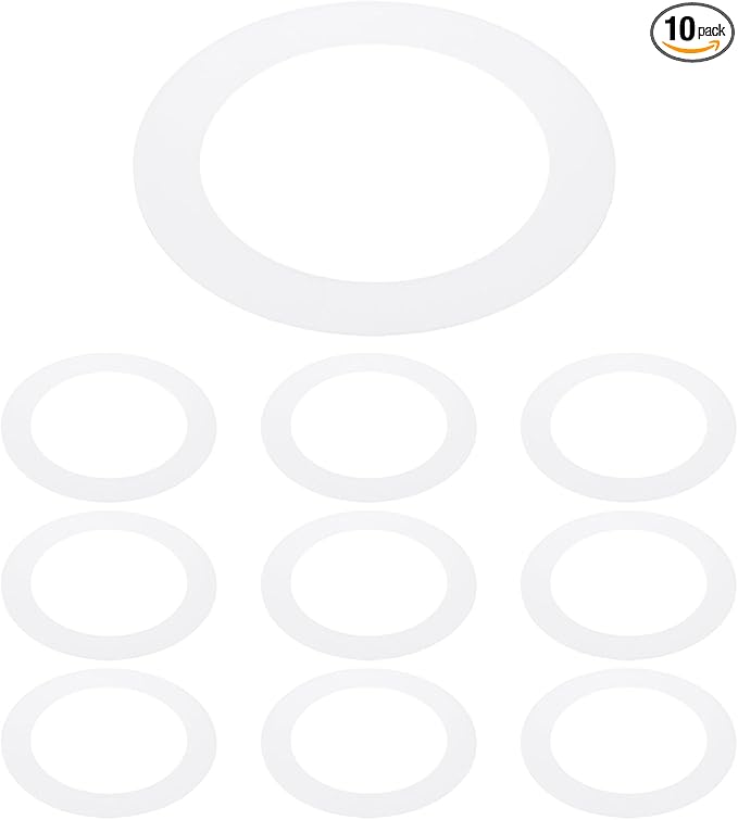 PATIKIL 3.8" ID 5.2" OD Plastic Trim Ring, Translucent Matte White by PATIKIL