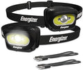 Energizer LED Rechargeable Headlamp (2-Pack), Black, LED Headlamp with Red Light Option, USB Charging Cables Included, Black by Energizer