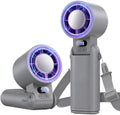 Portable Handheld Turbo Fan, 1-199 Speed Adjustable, Grey Purple by Deyhoc
