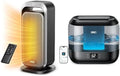 DREO Space Heater Indoor, Portable Heater with 70°Oscillation, Solaris 317 + DREO 4L Smart Humidifiers for Bedroom, Quiet Supersized Cool Mist Ultrasonic Humidifier by DREO