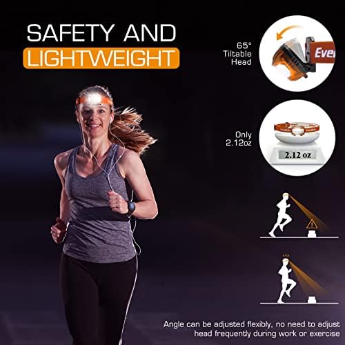 EverBrite Headlamp, 5 Pack LED Head Lamp for Kids & Adults, Red Light - Image 3