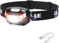 Lepro LED Headlamp Rechargeable IPX4 Waterproof Headlight 5 Modes - Black by Lepro