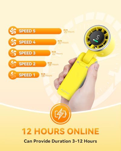 PlayHot Portable Handheld Turbo Fan, Travel Essentials, Gifts for Women/Men - Image 4