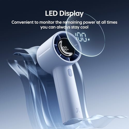 JISULIFE Life10S Portable Handheld Turbo Fan, 5000mAh Rechargeable, 5-Speed - Image 5