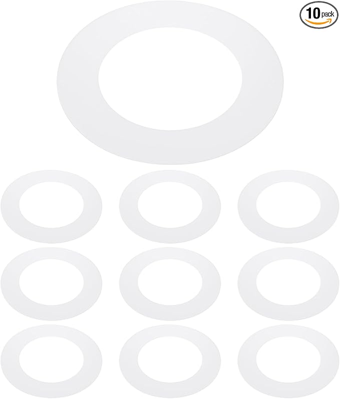 PATIKIL 4.3" ID 6.7" OD Plastic Trim Ring, Translucent Matte White by PATIKIL