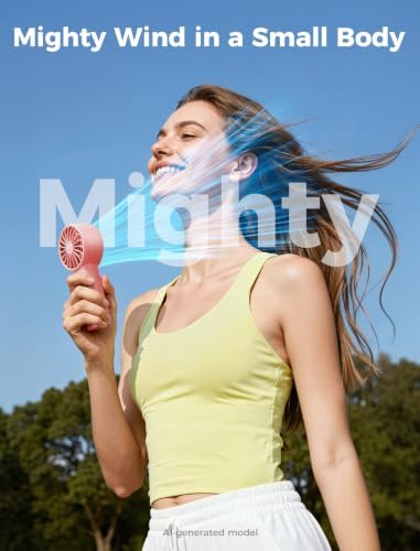 Aecooly Mighty Portable Fan, Powerful Handheld Fan, USB Rechargeable - Image 2