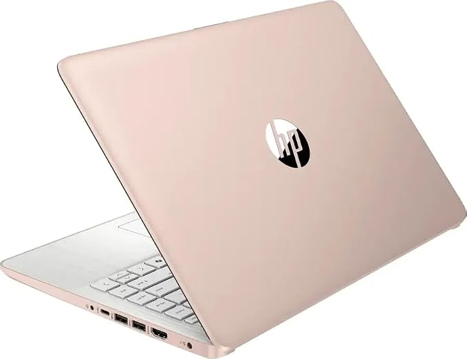 HP 14" Business Laptop Computer with Microsoft Office 365, 4-Core Intel Processor, 128GB Storage, 4GB RAM, Windows 11, SageNova Earphones, Pale Rose Gold - Image 5