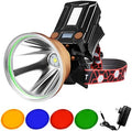 Coon Hunting Lights,High Power LED Headlamp,Super Bright Rechargeable Headlight,Waterproof Outdoor Spotlight Flashlight,Portable Green red Head lamp for Fishing Camping by PINSAI