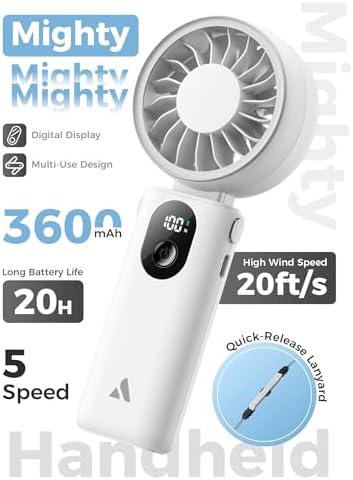 Aecooly Mighty Portable Handheld Fan | 20H Max Cooling | 3 Flexible Modes - Image 2