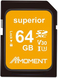 MMOMENT 64GB Full-Size SD Card UHS-I U3 V30 Class 10 High Speed SDXC – Up to by MMoment