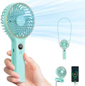 SWEETFULL Handheld Fan, Portable Fan, 5000mAh Rechargeable Battery, 6 Speed Wind, LED Display, Personal Mini Travel Fan with Backup Power, Hand Held Fan USB Foldable Electric Fan for Women Girl by SWEETFULL