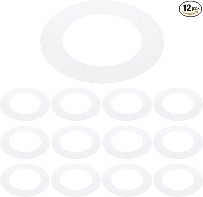 PATIKIL 3.2" ID 4.9" OD Plastic Trim Ring, Translucent Matte White by PATIKIL
