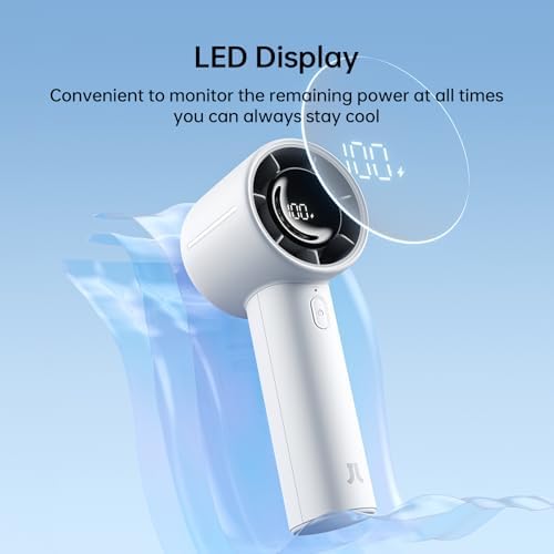 JISULIFE Handheld Turbo Fan Life10S, 28H Max Runtime, Strong Wind, Gray - Image 4