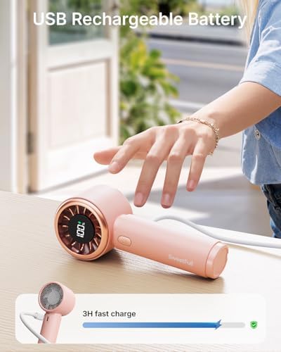 SWEETFULL Portable Handheld Fan, Mini Rechargeable Personal Hand Fan - Image 5