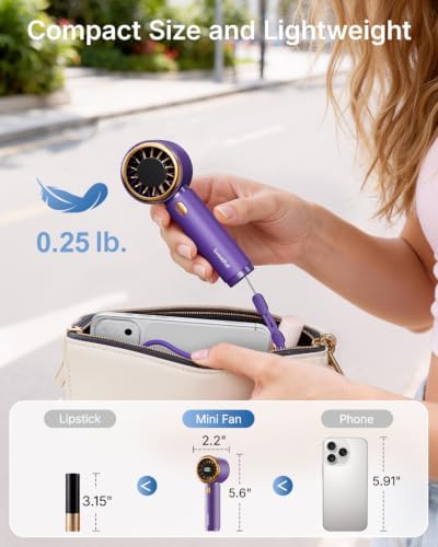 SWEETFULL Portable Handheld Fan, Mini Rechargeable Personal Hand Fan - Image 4