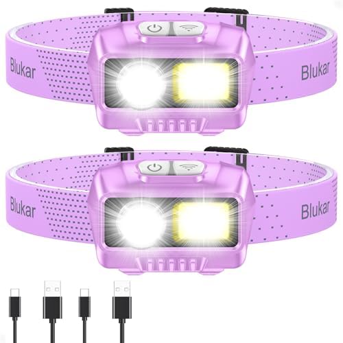 Blukar LED Headlamp Rechargeable, 2000L Super Bright Headlight Flashlight by Blukar