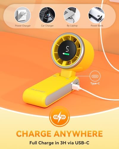 PlayHot Portable Handheld Turbo Fan, Travel Essentials, Gifts for Women/Men - Image 5