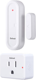 Zoiinet Door Sensor Outlet Plug Kit, Wireless Mini Contact Window Sensor by Zoiinet