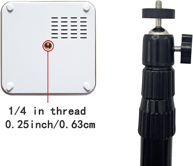 Universal 1/4" Swivel Mini Ball Head Tripod Mount, 360 Degree Rotating Adapter - Image 4