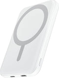 podoru for Magsafe Battery Pack, 5000mAh Magnetic Power Bank with Type-C Cable 20W PD Fast Charging Lighting Input Wireless Portable Charger for iPhone 17/16/15/14/13/12/ All Series-Snow White by PodoruPowerBank