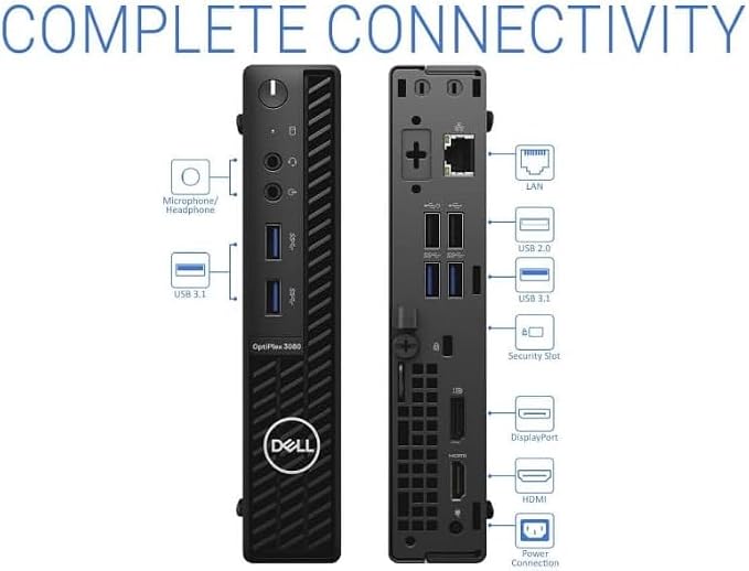Dell OptiPlex 3080 Micro PC | Intel Core i5-10500T | 8GB RAM | 256GB SSD | Windows 11 Pro | Wi-Fi+ BT | Mini Desktop Computer (Renewed) (8GB RAM + 256GB SSD) - Image 6