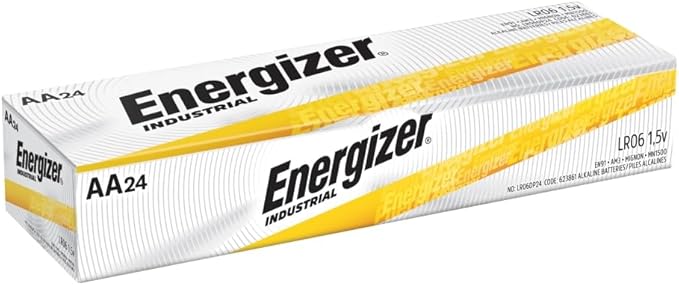 AA Batteries - Energizer Industrial Alkaline Batteries, Model EN91 by Energizer