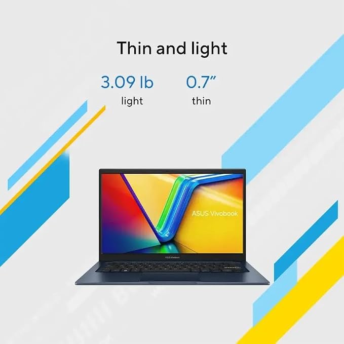 ASUS Vivobook 14" Laptop - FHD (1920 * 1080) - Intel Core i7-1355U - 10 Cores - Intel UHD Graphics - Copilot - Privacy Camera - Windows 11 Home - w/Wireless Mouse (12GB RAM | 512GB SSD) - Image 4