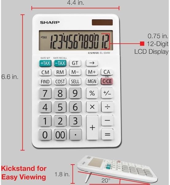 Sharp EL-334WB Business Calculator - Image 6