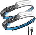Smiling Shark LED Headlamp, 230°Wide Angle 3*White Light 2 Pack the Brightest Head Lamp Rechargeable Waterproof Headlight for Camping Hiking Outdoor, Head-Lamp-LED-Frontale-Light by SmilingShark