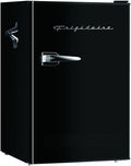 FRIGIDAIRE EFR376-BLACK 3.1 Cu Ft Black Retro Bar Fridge with Side Bottle Opener by Unknown